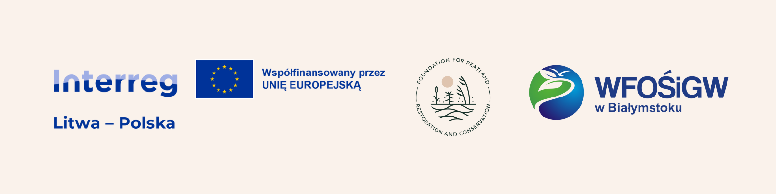 grafika zawiera trzy logotypy instytucji związanych z finansowaniem projektu
